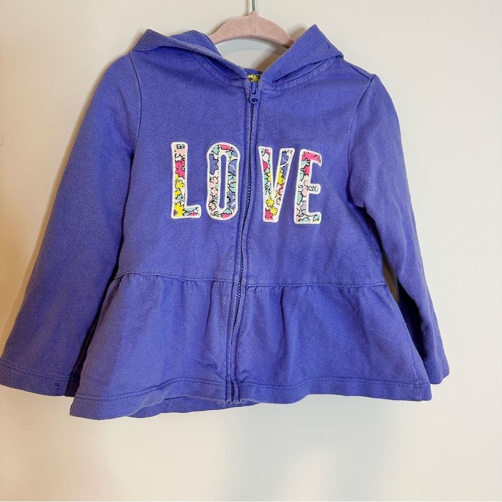 Carter’s Purple Hoodie with Love Print 24M
